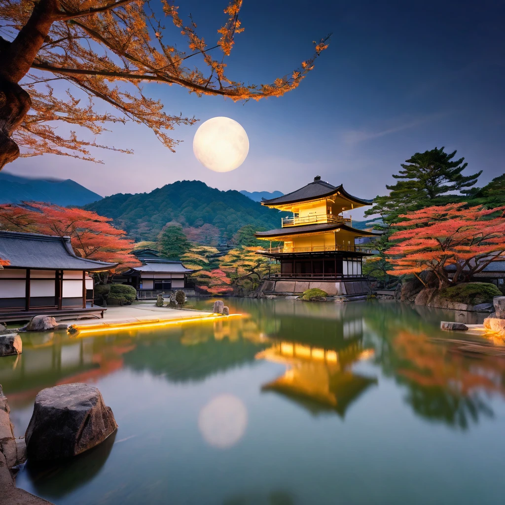Otherworldly morning, Mysterious, calm feeling, good morning, ancient Japan, appearing from the darkness, I wish for world peace.((best quality, 8K, masterpiece: 1.3))