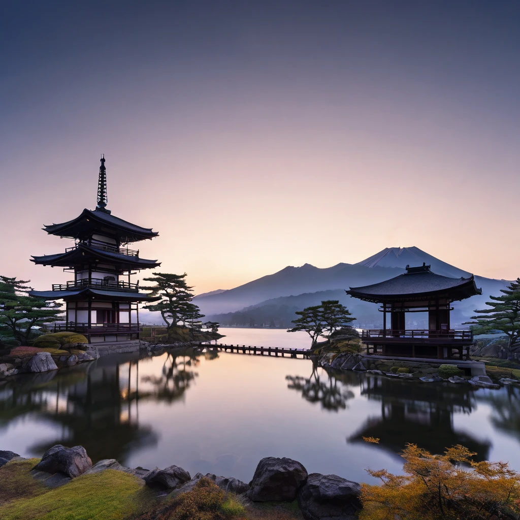 Otherworldly morning, Mysterious, calm feeling, good morning, ancient Japan, appearing from the darkness, real photo, I wish for world peace.((best quality, 8K, masterpiece: 1.3))