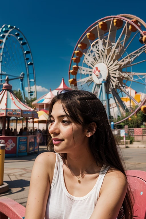 make me a picture about love and amusement park