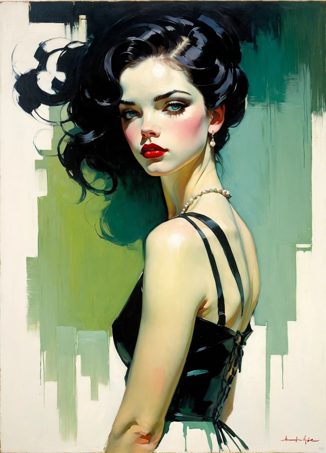 Malcolm Liepke&#39;s painting depicts a sexy illustration of an elegant samurai, The Beauty of Riot Games Concept Art, weird, Model wearing flowing, Heavy oil painting, Very soft colors, Energetic, Very detailed, , The oil is flax, High contrast, dramatic, refined, Tonal, Close-up of a man，His face was covered in blood，Red eyes, with Glittering red eyes, with Red glowing eyes, Red glowing eyes, Portrait of a demon half-human half-beast, Red Eye, Glittering red eyes, Zombies, Scary expression, Portraits of Zombies, Red Eye睛, Zombies with white eyes, Zombies, Red Eye睛, Red Eye