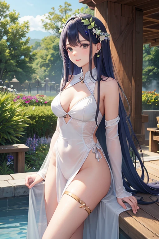 EDEN'knightgirl、Knights of Paradise、Almina Lord Gabriel、knightgirl Gabriel、white and blue armor、Skirt armor、3Pair of angel wings、(((SFW、SOM、taller quality、first class piece、normal body、8k、face detailed、ultra-precision、normal hand、Finger normal、5Finger、taller)))