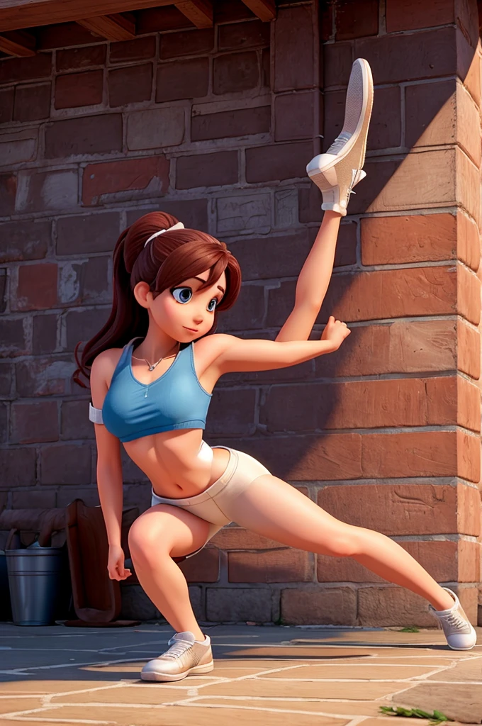 Woman doing a split