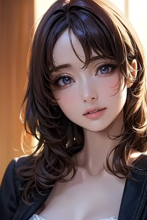 ((Highest quality)),(超High resolution),(Very detailed),(Detailed Description),((The best CG)),(masterpiece),Ultra-detailed art、(Highest quality、8k、32K、masterpiece)、(Realistic)、(Realistic:1.2)、(High resolution)、Very detailed、Very beautiful face and eyes、1 female、Tight waist、Delicate body、(Highest quality、Attention to detail、Rich skin detail)、(Highest quality、8k、Oil paints:1.2)、Very detailed、(Realistic、Realistic:1.37)、Bright colors、