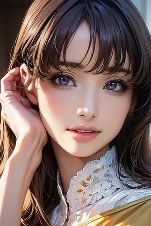 ((Highest quality)),(超High resolution),(Very detailed),(Detailed Description),((The best CG)),(masterpiece),Ultra-detailed art、(Highest quality、8k、32K、masterpiece)、(Realistic)、(Realistic:1.2)、(High resolution)、Very detailed、Very beautiful face and eyes、1 female、Tight waist、Delicate body、(Highest quality、Attention to detail、Rich skin detail)、(Highest quality、8k、Oil paints:1.2)、Very detailed、(Realistic、Realistic:1.37)、Bright colors、