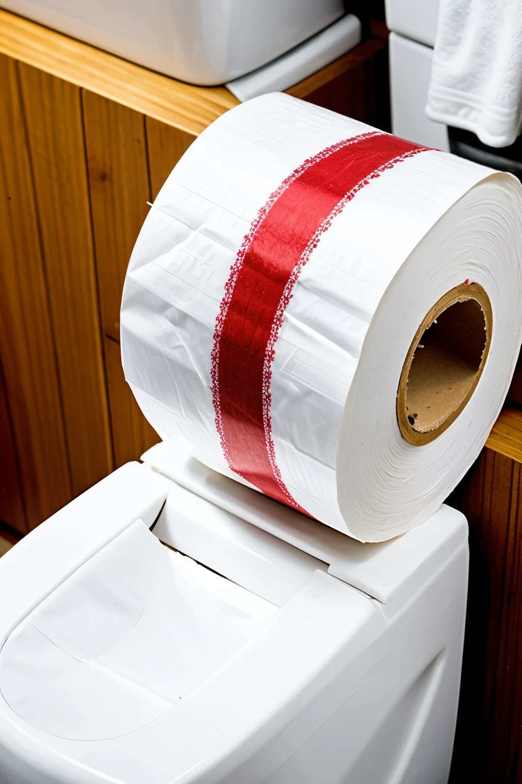 A razor blade rests on toilet paper that has blood on it