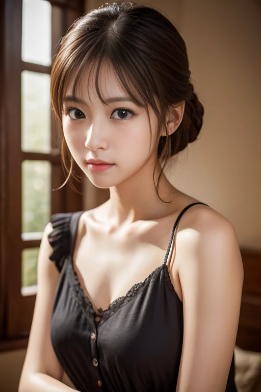 Highest quality,masterpiece,Ultra-high resolution,(Realistic:1.4),One girl,shoulder,Charm,Looking into the camera,