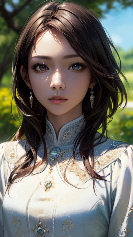 ((Highest quality)),(超High resolution),(Very detailed),(Detailed Description),((The best CG)),(masterpiece),Ultra-detailed art、(Highest quality、8k、32K、masterpiece)、(Realistic)、(Realistic:1.2)、(High resolution)、Very detailed、Very beautiful face and eyes、1 female、((:1.3))、Tight waist、Delicate body、(Highest quality、Attention to detail、Rich skin detail)、(Highest quality、8k、Oil paints:1.2)、Very detailed、(Realistic、Realistic:1.37)、Bright colors、
