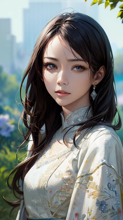 ((Highest quality)),(超High resolution),(Very detailed),(Detailed Description),((The best CG)),(masterpiece),Ultra-detailed art、(Highest quality、8k、32K、masterpiece)、(Realistic)、(Realistic:1.2)、(High resolution)、Very detailed、Very beautiful face and eyes、1 female、((:1.3))、Tight waist、Delicate body、(Highest quality、Attention to detail、Rich skin detail)、(Highest quality、8k、Oil paints:1.2)、Very detailed、(Realistic、Realistic:1.37)、Bright colors、