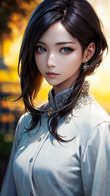 ((Highest quality)),(超High resolution),(Very detailed),(Detailed Description),((The best CG)),(masterpiece),Ultra-detailed art、(Highest quality、8k、32K、masterpiece)、(Realistic)、(Realistic:1.2)、(High resolution)、Very detailed、Very beautiful face and eyes、1 female、((:1.3))、Tight waist、Delicate body、(Highest quality、Attention to detail、Rich skin detail)、(Highest quality、8k、Oil paints:1.2)、Very detailed、(Realistic、Realistic:1.37)、Bright colors、