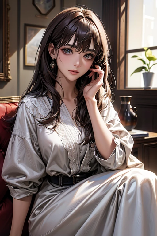 ((Highest quality)),(超High resolution),(Very detailed),(Detailed Description),((The best CG)),(masterpiece),Ultra-detailed art、(Highest quality、8k、32K、masterpiece)、(Realistic)、(Realistic:1.2)、(High resolution)、Very detailed、Very beautiful face and eyes、1 female、((:1.3))、Tight waist、Delicate body、(Highest quality、Attention to detail、Rich skin detail)、(Highest quality、8k、Oil paints:1.2)、Very detailed、(Realistic、Realistic:1.37)、Bright colors、