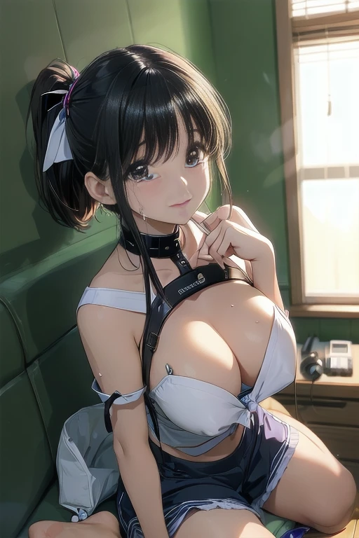(((Fully naked body)))、Highest quality、limbs、Full Finger、Slender beauty、Straight hair、Brown Hair、barefoot、ponytail、sweating、Are standing、Wet texture、Age 25、Beautiful breasts、prison、prison、(((sexual torture)))、BDSM、((Tied up with rope、Hands hanging from the ceiling、get caught))、((((vibrator))))、((((The vibrator is fixed in the crotch of a woman))))、(((Rotors are attached to both breasts)))、blush、(Are crying:1.5)、((Breathtaking、))、Convulsions、(((Squirting))),(((Have sex)))