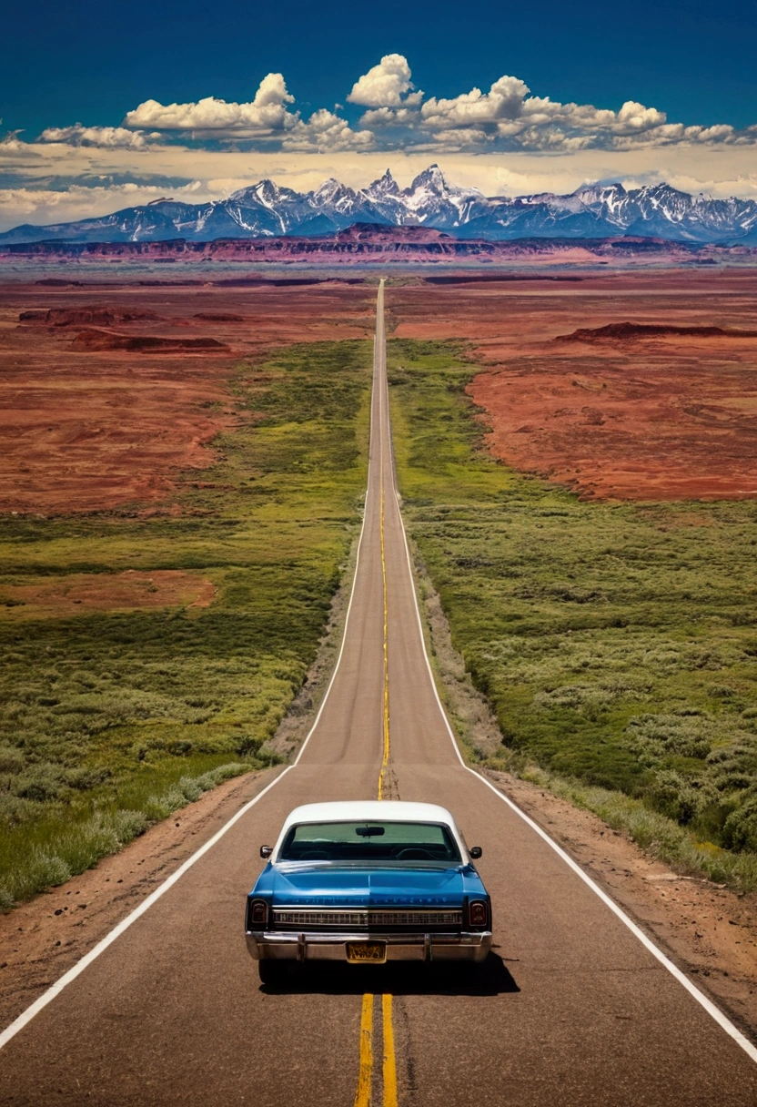 America、west、wilderness、Vast land、One Road、America車、