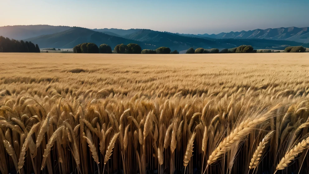 A field with beautiful wheat