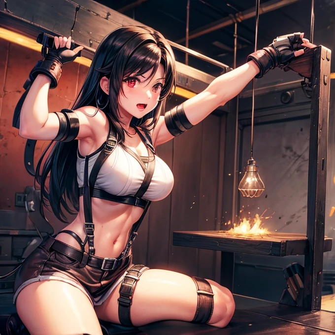 Tifa Lockhart　Electric chair　Being electrocuted