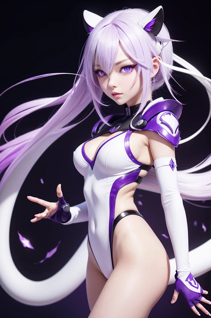 White snake with purple eyes, in anime dash