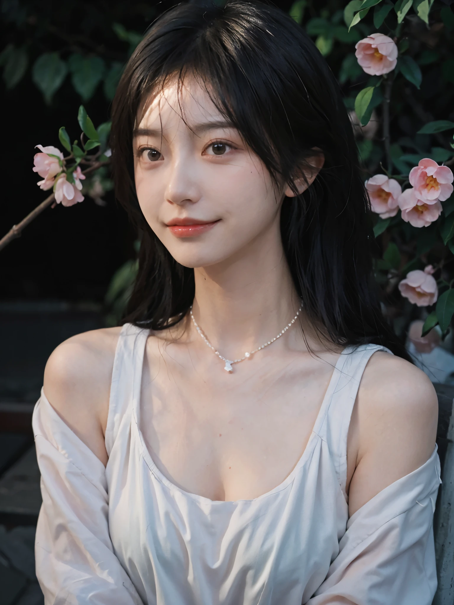 best qualtiy， Ultra-high resolution， （realisticlying：1.4），cute hairpin，Baoyu Girl，European style apartment，（flatchest：1.2） ，A pair of clear and moving peach blossom eyes,Royal Sister，sunshine on face，Big waves，（ln the forest：1.4），（choker necklace：1.2），（Fair skin：1.4），a sense of atmosphere，a beauty girl， ssmile，head straight-looking at viewer， closeup cleavage ，(Photorealistic:1.4),1girll,sexly,(Upper body:1.4),(Wet body),(:1.2)