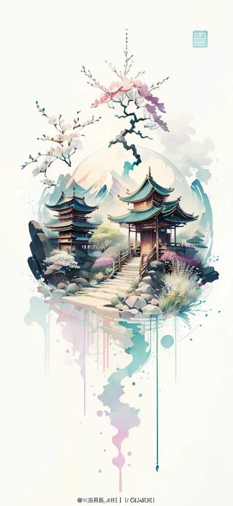 (Art by Numbers,Inks and washes:1.2),Nobody, Mountain々, wood, Rivers,Flowers,Lotus flower,Purple Flower,沢Mountainの花(Oriental elements, Chinese colors, Senior Color Matching), (3D sculpture,Rendering with Octane,Volumetric Light,Natural soft light,), (Very delicate:1.2, Losing focus:1.2, Very colorful, Cinema Lighting, Chiaroscuro,Ray Tracing), masterpiece, Super rich,Very detailed,8k, Zurrison_style_wonderful_wall,Based on purple,Paintings with a lot of purple,(((富士Mountainを書いて)))