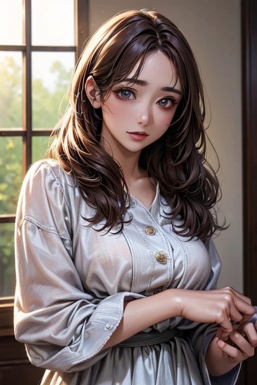 ((Highest quality)),(超High resolution),(Very detailed),(Detailed Description),((The best CG)),(masterpiece),Ultra-detailed art、(Highest quality、8k、32K、masterpiece)、(Realistic)、(Realistic:1.2)、(High resolution)、Very detailed、Very beautiful face and eyes、1 female、((:1.3))、Tight waist、Delicate body、(Highest quality、Attention to detail、Rich skin detail)、(Highest quality、8k、Oil paints:1.2)、Very detailed、(Realistic、Realistic:1.37)、Bright colors、