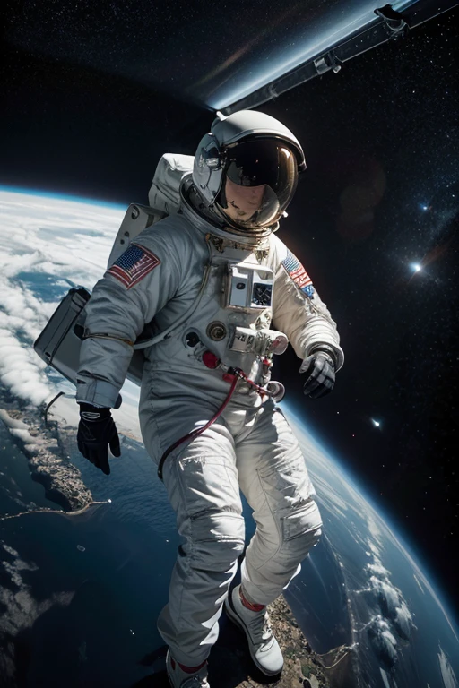 create a man astronaut using space suit