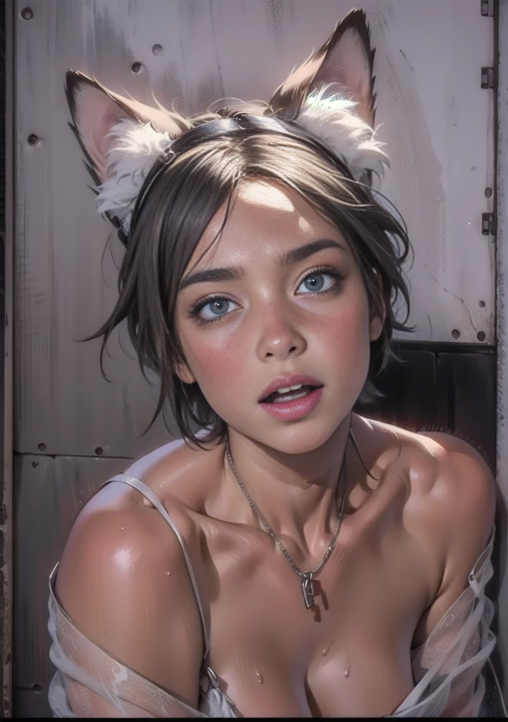 full naked body, naked woman, naked body, short hair
