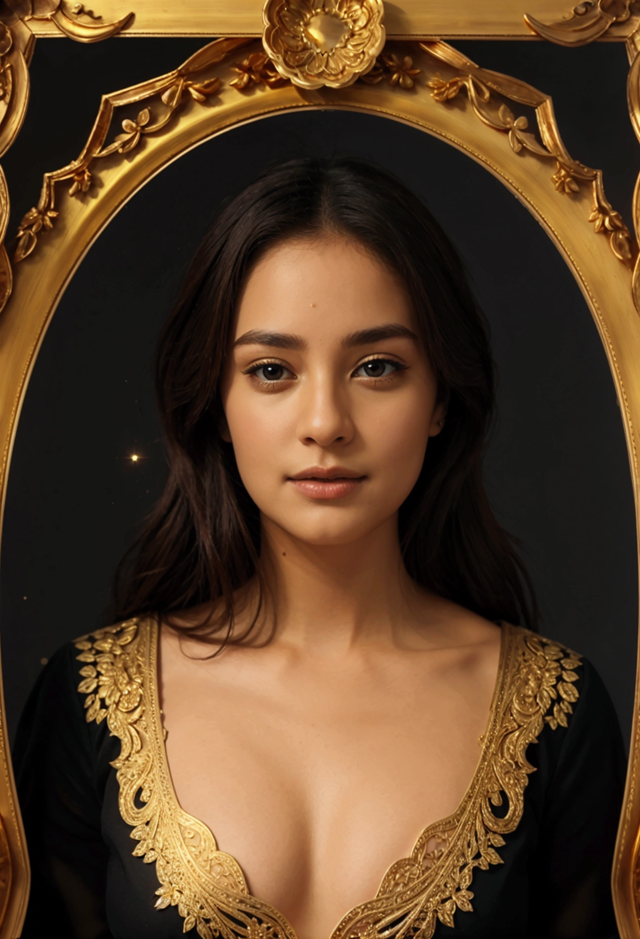 a golden circle frame