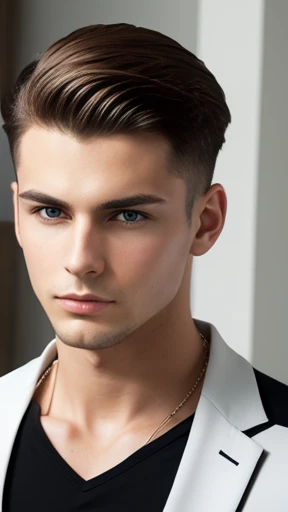 A young stylish polish man focus on face