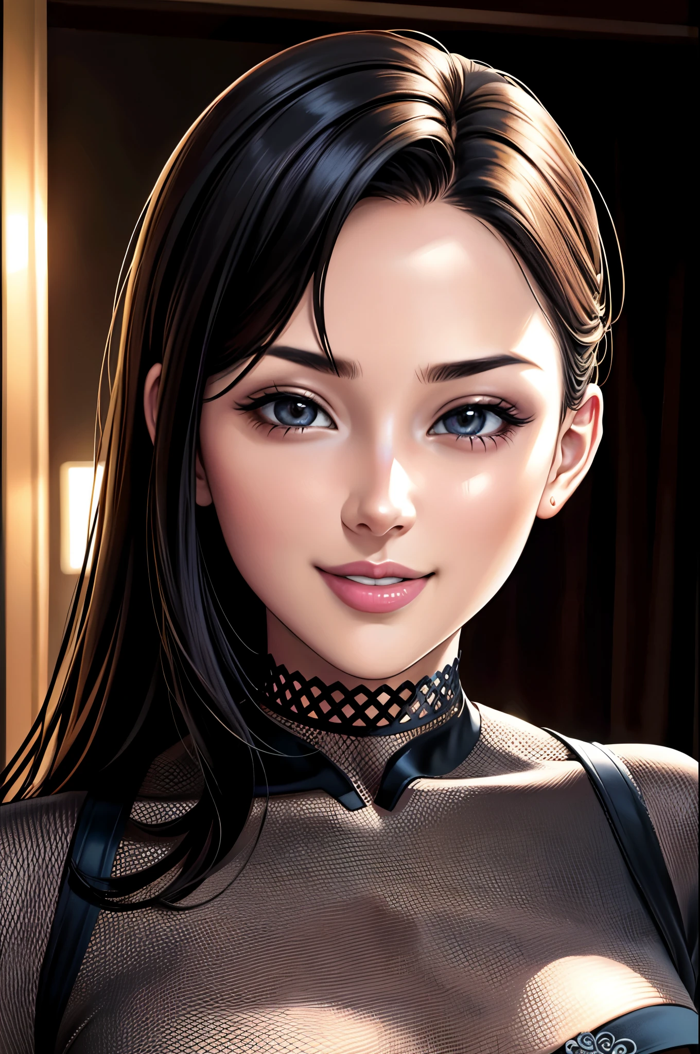 (Browsing Caution), (RAW Photos), (Realistic), (Photorealistic), Ultra-high resolution, masterpiece, Highest quality, Portraiture, facial Portraiture, Perfect lighting, Detailed lighting, Dramatic Shadows, Ray Tracing, Pure Eros Face_v1, Urzan-6500-v1.1, ((smile)), random sexy pose, cowboy shot,