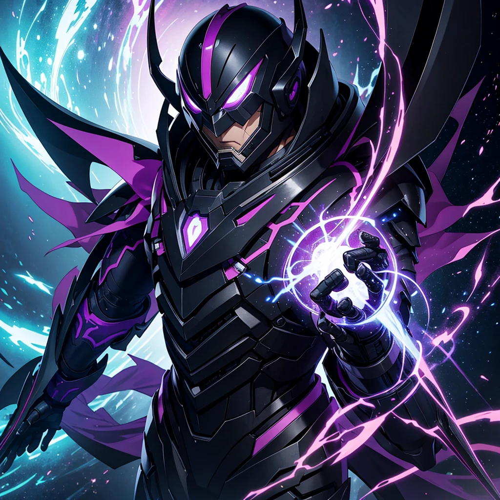 I want to see that the character from the Boku no Hiro movie, the villain called Nine, has his hero suit on.. In black and bright purple