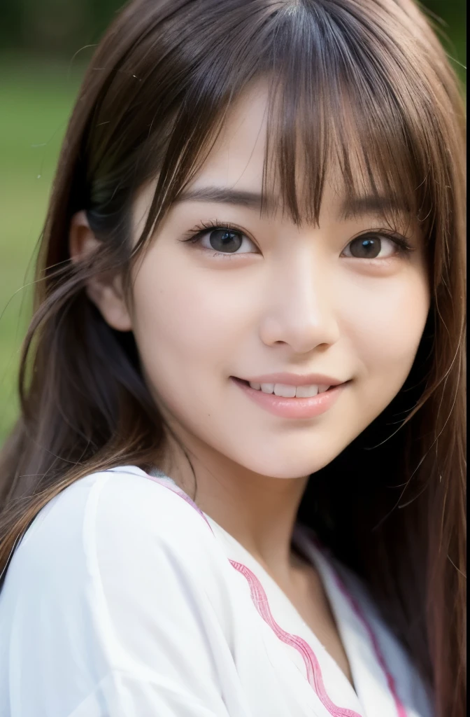 best quality, face focus, soft light, ultra high res, (photorealistic:1.4), RAW photo,(Shinozaki Ai), white skin, kawaii,
1 Japanese girl, solo, cute, smile, (pupil, lights in the eyes), detailed beautiful face, Medium-sized breasts,(high resolution detail of human skin texture),(long hair),(portrait), upper body, white traditional kimono,