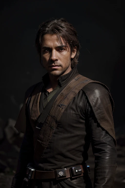 (((a jedi knight))) (((Star Wars ))) (in a volcanic field), he brings his laser sword(Whole body) (((handsome cejas y bara poblada)))jedi((brownish skin)) ((8k)),((Whole body))(((amazing scene))), handsome,((Brown eyes)), (((un man))) 8k, hyperrealistic everything like an unreal engine ray tracing render ((hyperrealistic human style)),(((empty dark background))). hyperrealistic everything like an unreal engine ray tracing render estilo humano realista ,(((empty dark background)))., Softly lit, Intimate exquisite detail, sharp focus, intricately detailed, award-winning photography, small spotlight, low contrast, high sharpness, facial symmetry, depth of field, cinematic background, Unreal Engine Rendering, central image, dreamlike, Softly lit, intimate, imagen de Whole body ,((Whole body)),((Whole body)),((man))