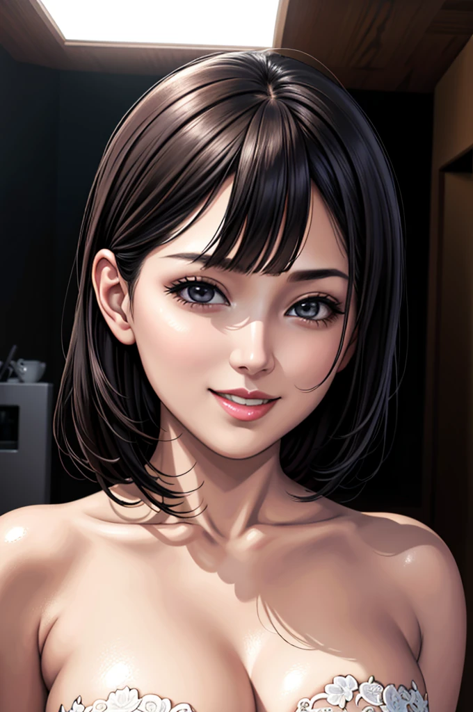 (Browsing Caution), (RAW Photos), (Realistic), (Photorealistic), Ultra-high resolution, masterpiece, Highest quality, Portraiture, facial Portraiture, Perfect lighting, Detailed lighting, Dramatic Shadows, Ray Tracing, Pure Eros Face_v1, Urzan-6500-v1.1, ((smile)), full body,