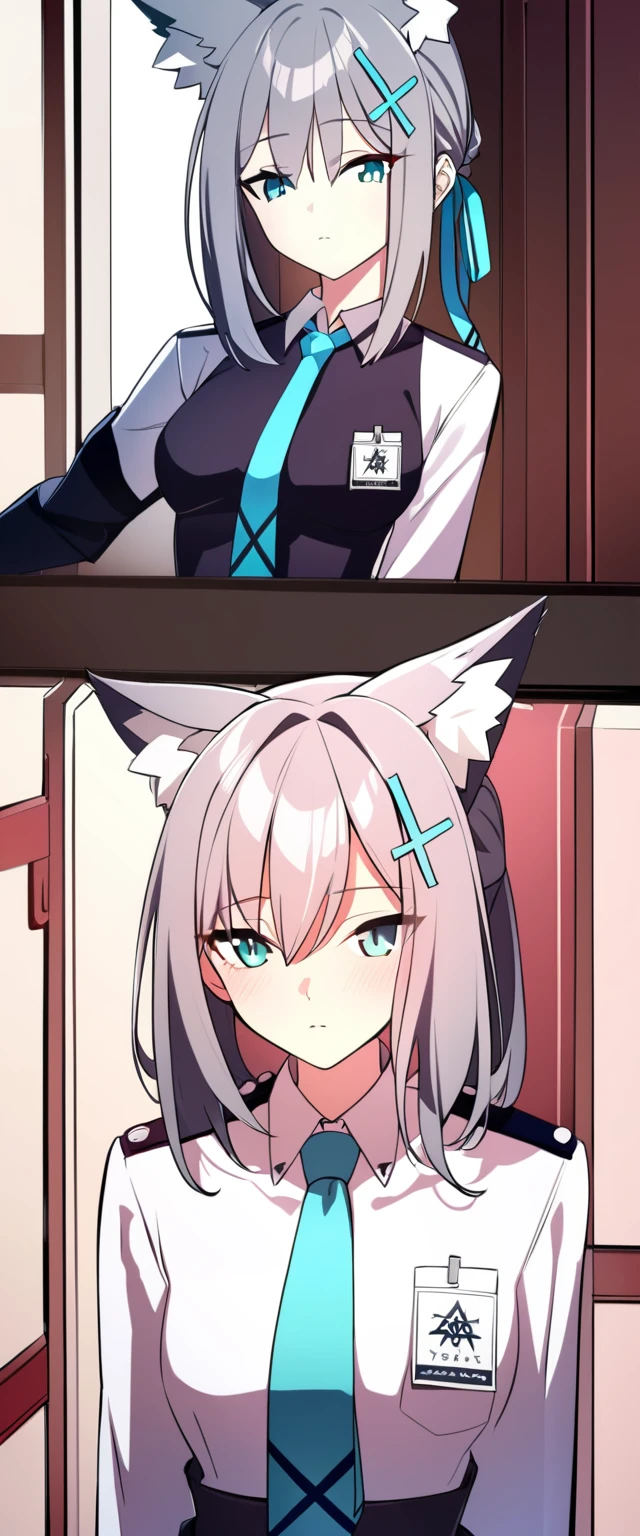 One Girl, Year of the Fox, Shiroko, Blue Archive, tie, love me, naive, Anime Style