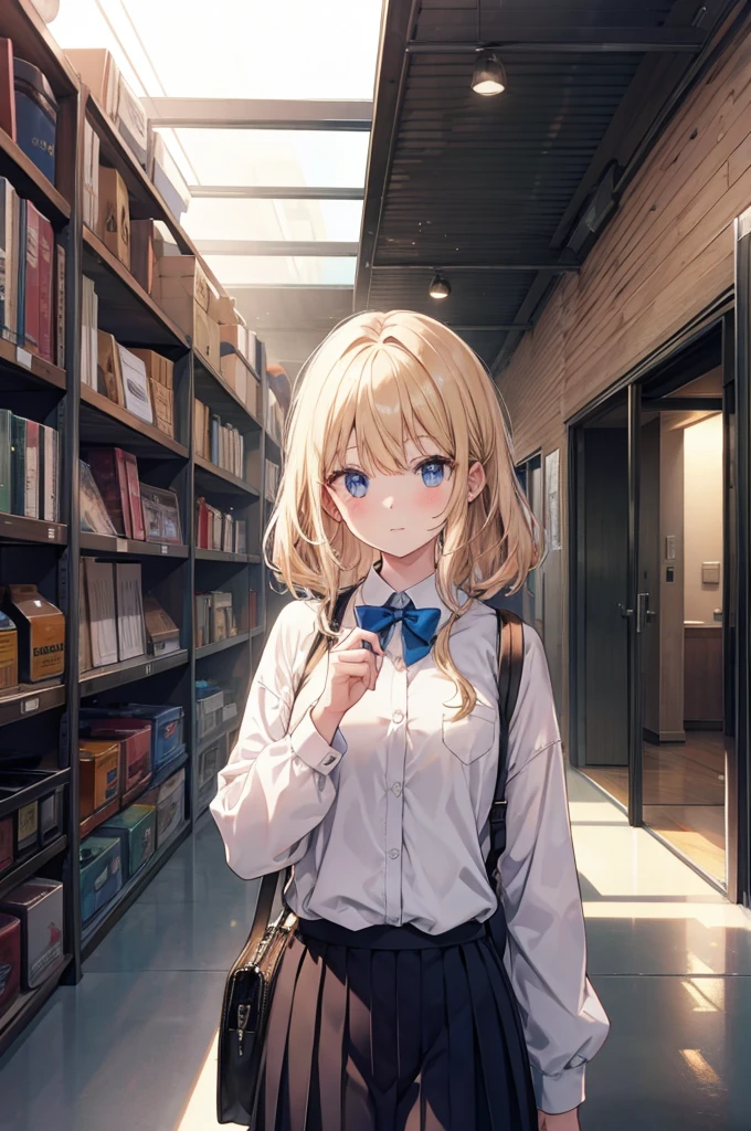 five girls, school, class, (black), blond, (brown), standing