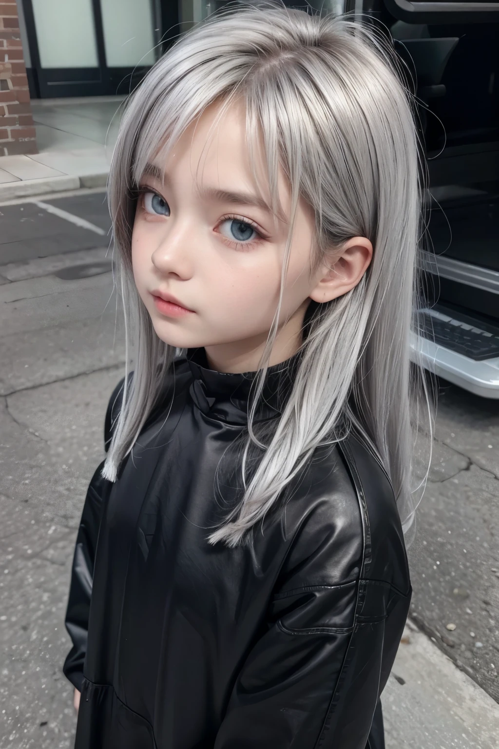 Eye Color Black, Hair Color: Silver, Hair Style Unkempt, Height Little Person