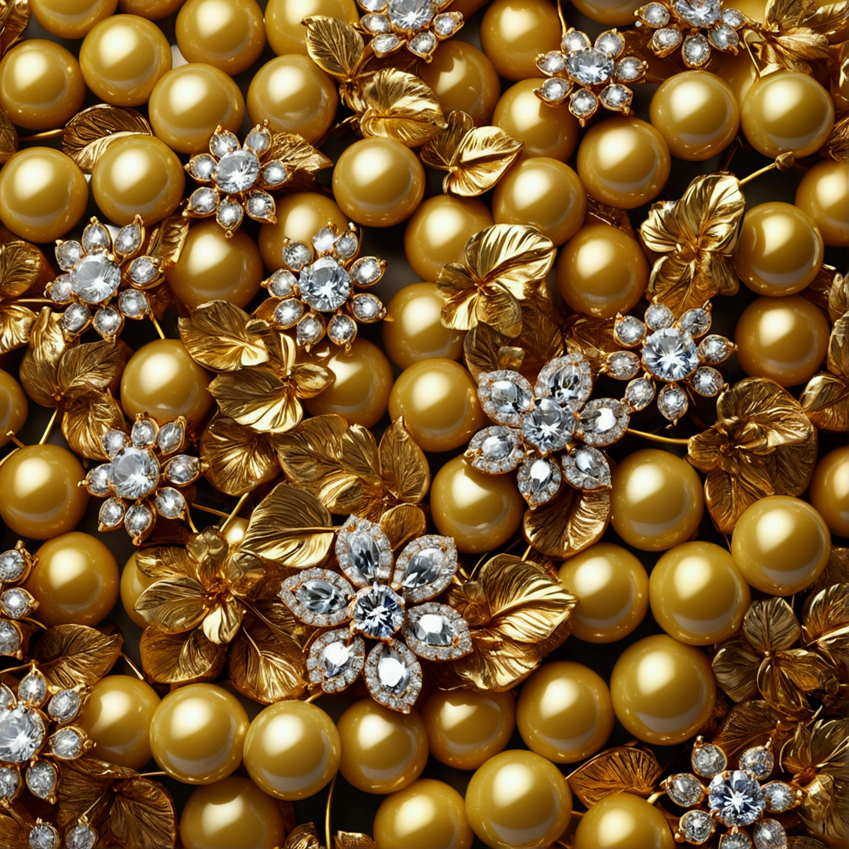 (best quality,4k,8k,highres,masterpiece:1.2),ultra-detailed,(realistic,photorealistic,photo-realistic:1.37),highly detailed golden cherry, diamond-encrusted background, intricate detailed jewelry, sparkling diamond texture, shiny metallic surface, ornate floral patterns, ethereal lighting, vivid colors, cinematic composition, elegant and luxurious, chiaroscuro lighting, dramatic shadows, golden yellow tones, glowing highlights