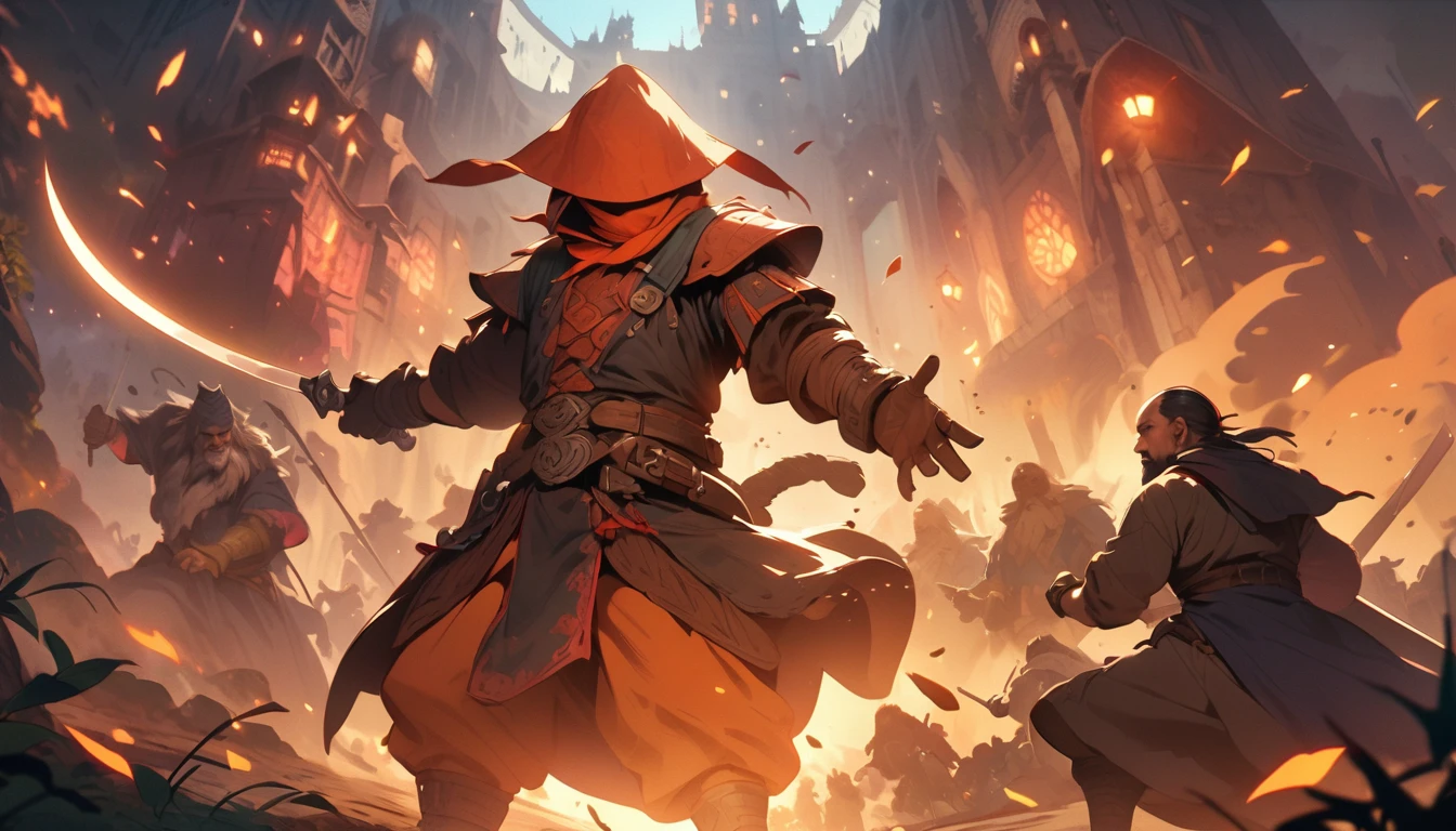 (masterpiece:1.4), (Highest quality:1.4), Very detailed, Complex, Very detailed, shape,Soft lighting, Scenic, Swinging a sword, A face full of fighting spirit, Spirit,, Mixed, Adventurer, character from RPG games, (character: human, Fairy, Fairy, Dwarf, The Hobbit), (exterior: Swordsman Style, Shaman Style, Monk Style, Magician style), (averi: Long sword, dagger, Holy Staff, Magic wand, shield, metal armor, Leather Armor), Perfectly accurate anatomical shape、All limbs intact、Perfect full finger, Colorful characters, Fight demons, Huge, Majestic, Fighting Heroes, Uplifting expressions, In the dark forest.