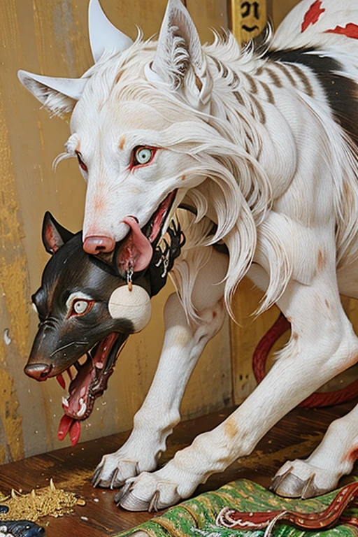 White Big WolfとBlack snakeの戦い、((White Big Wolf)),((Black snake))