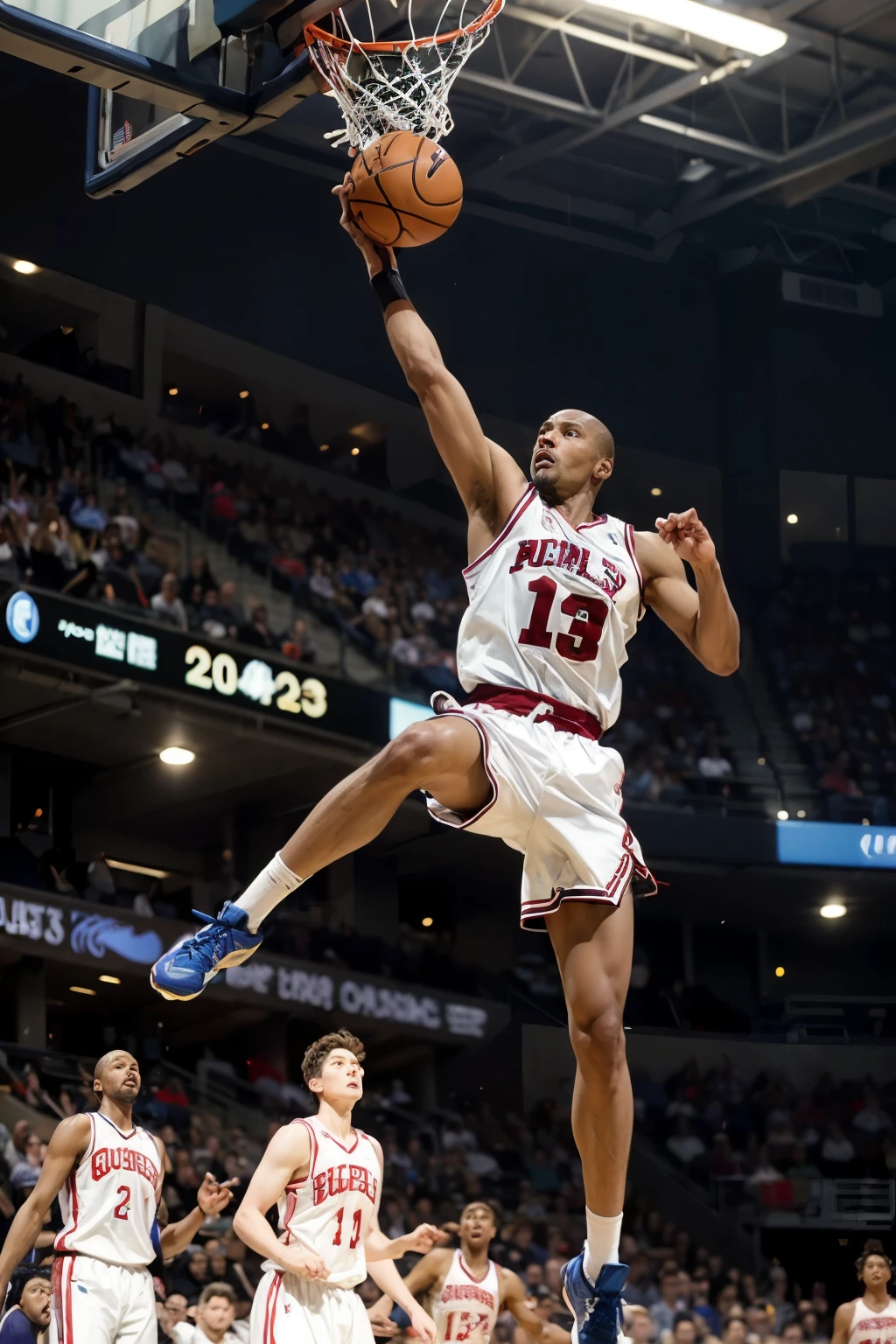 ((best quality)), ((masterpiece)), (detailed), slamdunk basketball michael jordan