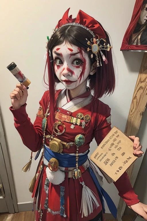 ((high school girl)), ((festival)), ((Choju Jinbutsu Giga)), Creepy, (Horror elements), Creepy , (primitive art), old picture scroll style,Ancient mural style
、Japanese painting