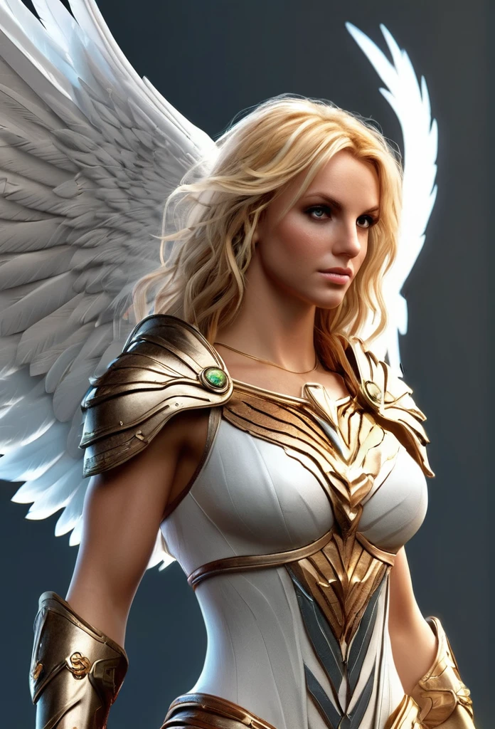 Britney launches a superhero with wings and a sword, lord of change, valkyrie style character, girl of the zodiac knights, like a mystical valkyrie, mystical atlantean valkyrie, phoenix warrior, archangel, New fantasy concept design, offcial art do personagem,  of the angel knight, coloured lineart, harpy, Design de personagem de fully body melhor qualidade, Masterpiece of best quality, realisitic, realisitic, award-winning illustration, (Highly detailed texture of face and skin), (fully body), (Complicated Detail: 1.2), (fine-details), (Complicated Detail), (Cinematic Lights, better quality backlight), Sharp lines, sharp focus, offcial art, unity wallpaper 8k , absurdrez, unbelievably absurd, huge filesize, Ultra-Girl , Fantasyart, RTX,((Closing photo of the award-winning studio)), , (Shut your mouth), , perfect hands, beautiful detailed eyes, face perfect