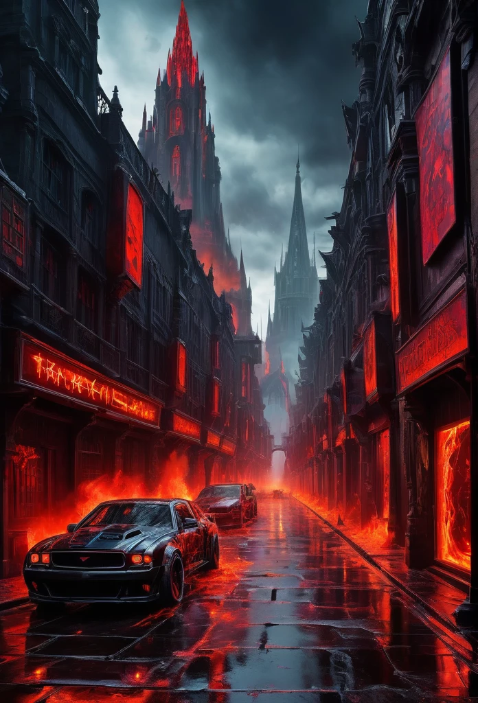 CyberpunkWorld a business executive secretly transferring funds in a corporate fraud scheme, Khorne_World a business executive secretly transferring ls, spikes fire, red glow, red theme (Masterpiece:1.3) (best quality:1.2) (high quality:1.1), Ultra-Wide angle shot, photorealistic of gothic medieval of thrilling fusion between Ironman and Venom, resulting in a new character that embodies elements of both, people, seeBlack ink flow: 8k resolution photorealistic maintricately detailed fluid gouache painting: Mongue acrylic: colorful watercolor art, cinematic lighting, maximalist photoillustration: by marton bobzert: 8k resolution concept art intricately detailed, complex, elegant, expansive, fantastical, psychedelic realism, dripping paint, masterpiece, best quality, batmanwholaughs, city street, horror, nightmare, dramatic lighting, dark