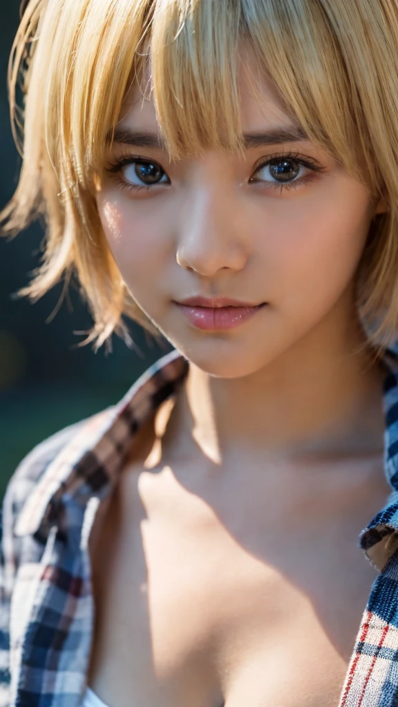 (Very fine eye), (((Fabric Shading))), (((Highest quality))), (((masterpiece))), (((Ultra-high-definition CG))), Cheeky girl, (((magical girl))), (small), (Small breasts), Blonde, Blonde, Blonde, Blonde ((short hair, Gorgeous Hair)), Punk's spooky season outfit, Punk's spooky season outfit, vibrant Punk's spooky season scene, Punk's spooky season, Punk's spooky season ambiance, Punk's spooky season at the front of haunted house:0.2 Punk's spooky season image of a women Punk's spooky season outfit, Immerse yourself in the vibrant atmosphere of the haunted house in front. His attire reflects the fashion trends of the Punk's spooky season. The Punk's spooky season haunted house scene alive with pulsating lights, A lively haunted house, The Punk's spooky season ambiance transports viewers back to the spooky and punk era, Capturing the spirit of the eerie and punk, and self-expression that defined the Punk's spooky season culture. heart panel baby t-shirt, black pleated mini skirt, pastel colour
