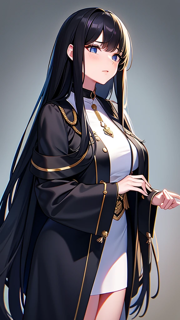 black long straight hair,grown woman,infringe
