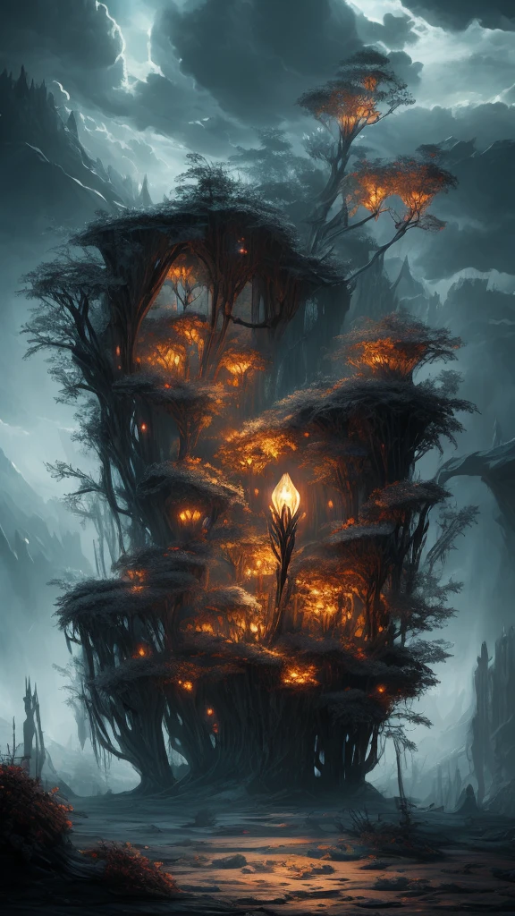 horror-themed ether fantasy concept art of breathtaking a delicate flower growing in the middle of the desert ColorART, Colorful Alien Skin DonMASKTexXL , masterpiece, Award-winning, Professional, Very detailed, grow, Celestial, ether, Picturesque, amazing, Majestic, Magic, Fantasy art, Cover art, dream-like, Creepy, Anxious, dark, Creepyな, Suspenseful, strict, Very detailed