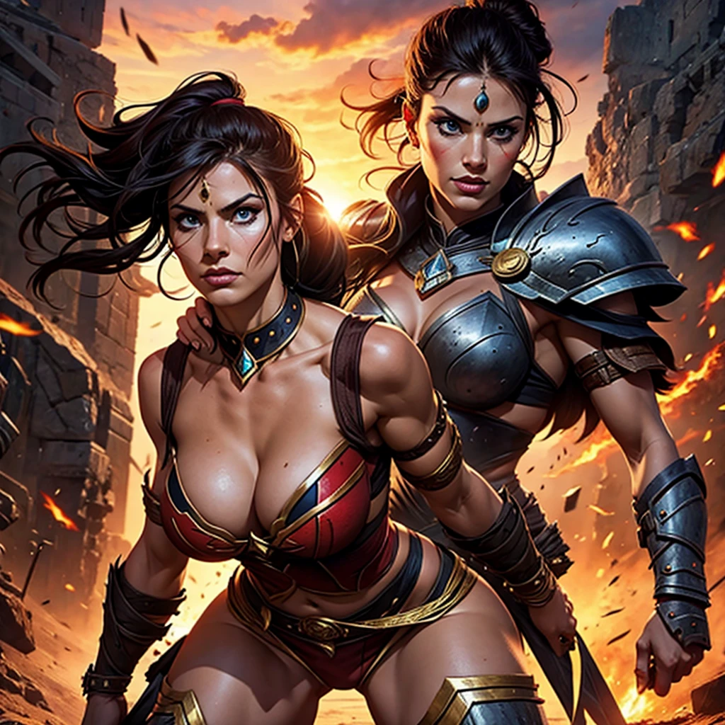 Warrior woman and her