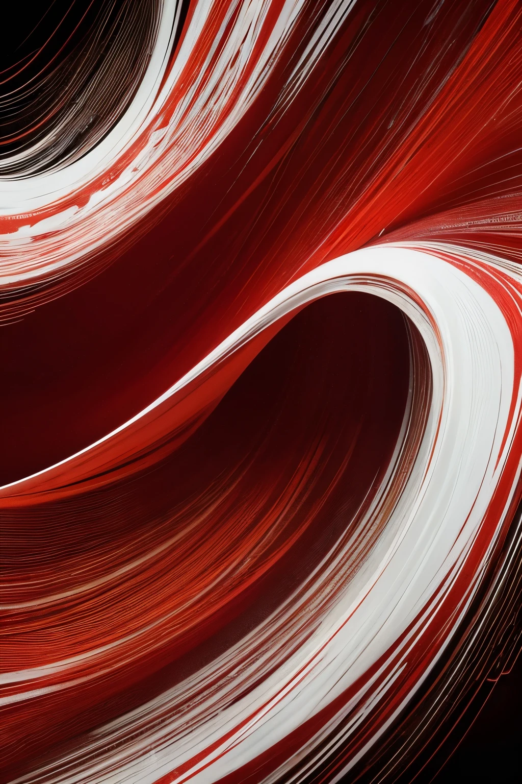 "An abstract background illustration filled with swirling patterns of red and white energy flows, embodying the spirit of and independence. Integrated within the design are elements of water waves, creating a harmonious blend of fluidity and power. The powerful contrast of red and white symbolizes the Indonesian flag and the nation's enduring spirit. The overall effect is a modern, captivating portrayal of patriotism and nationalism, celebrating Indonesia's independence."