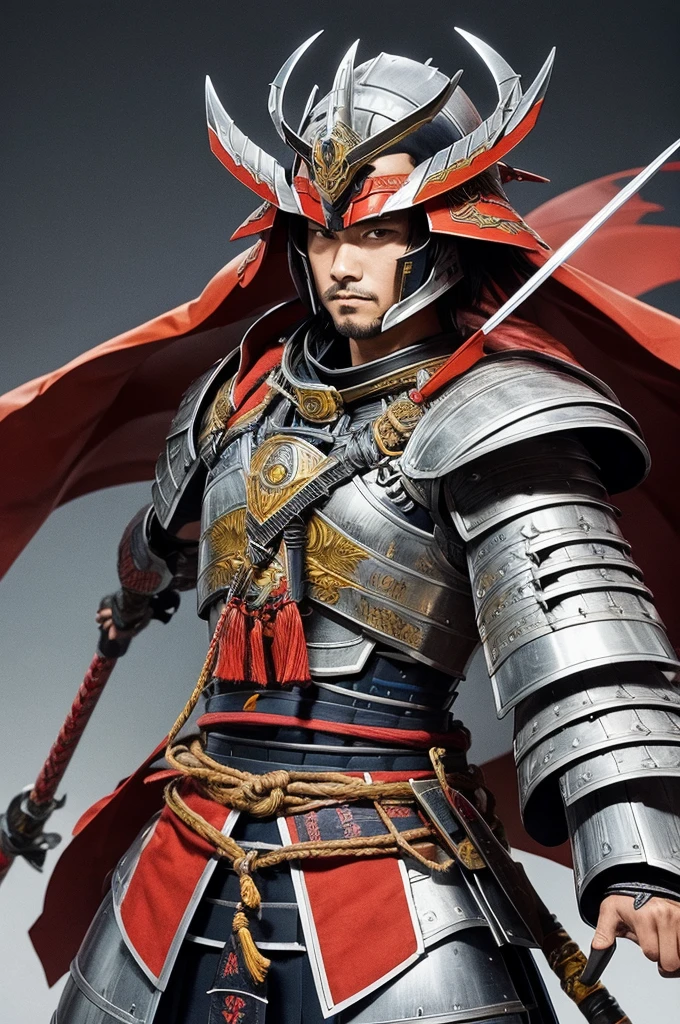 Japanese Sengoku Warlords Armor、Onimusha、Line drawing anime illustration