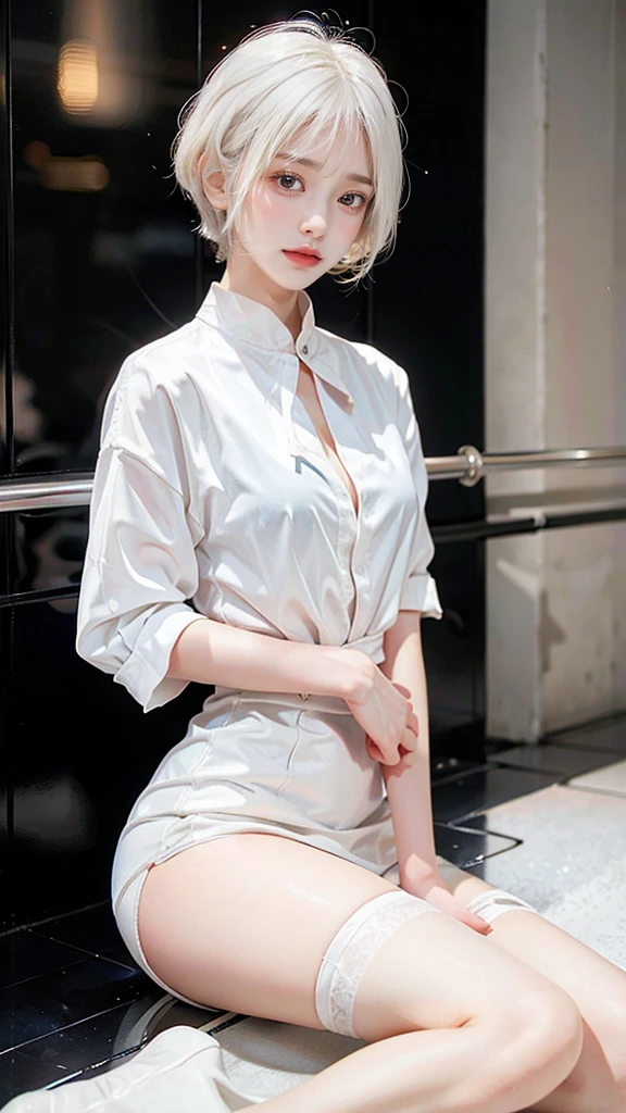 White Hair、Short Hair