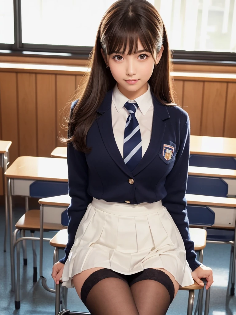 ,cute,Childish,,Youce,private junior high schoolrm,blazer,Checked skirt,In the classroom,Big Breasts