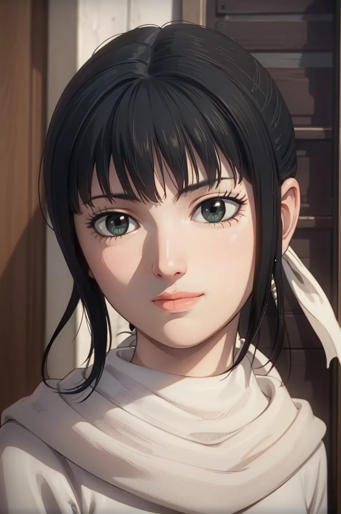 (best quality,highres,masterpiece:1.2),ultra-detailed,(realistic,photorealistic,photo-realistic:1.37),portraits,vivid colors,beautiful detailed eyes,beautiful detailed lips,elegant pose,dark green sweater,cream cargo pants,long black hair,cute ponytail,soft lips,blushing intensely,smiling, seductive gaze,medium chest,perfect body,shadows and highlights,vibrant lighting